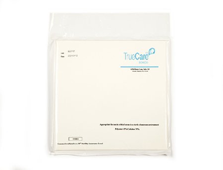 Image of TrueCare Cleanroom Wipe ISO Class 5 White Sterile Cellulose Blend 9" x 9"