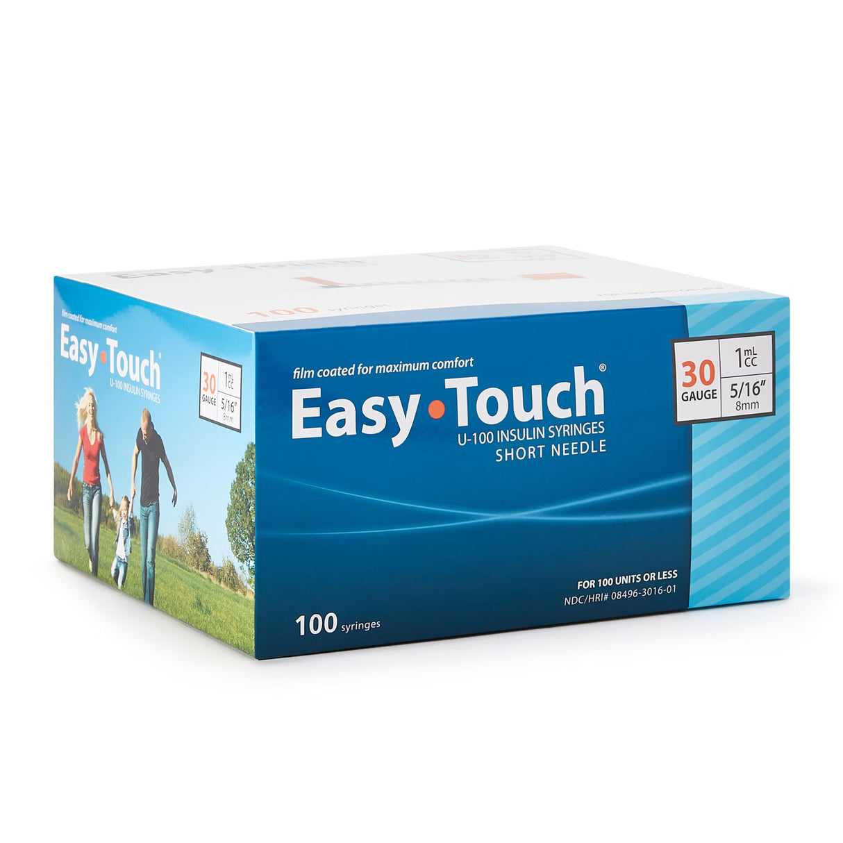 Image of EasyTouch Insulin Syringe 30G x 5/16", 1mL (100 count)