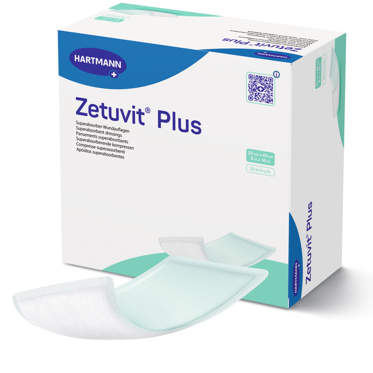 Image of Zetuvit Plus Non-Border Super Absorbent Dressings Without Adhesive