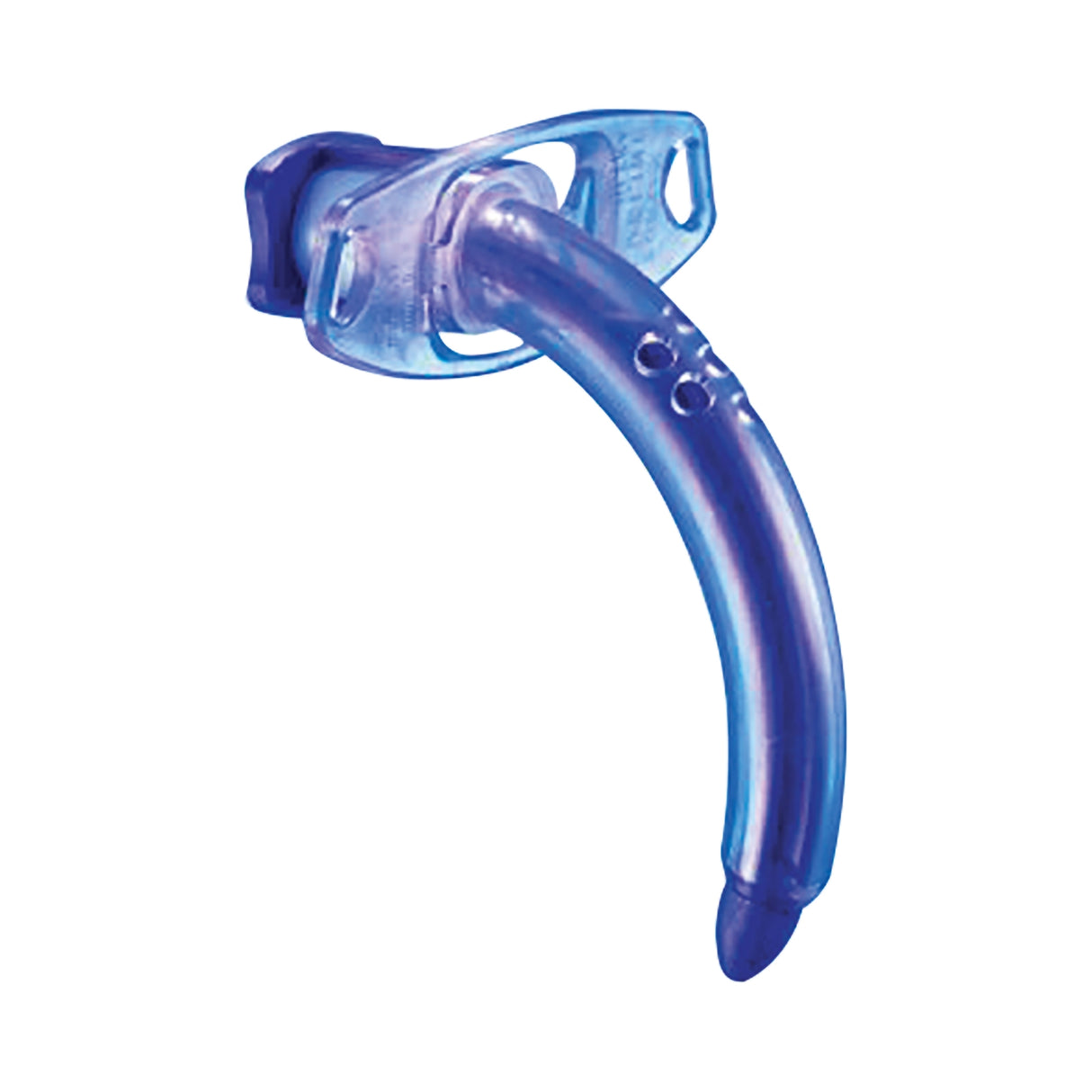 Image of Smiths Medical ASD, Inc. BLUselect Tracheostomy Tube with Wedge & Decan Cap, Uncuffed, Fenestrated, Size 9.0
