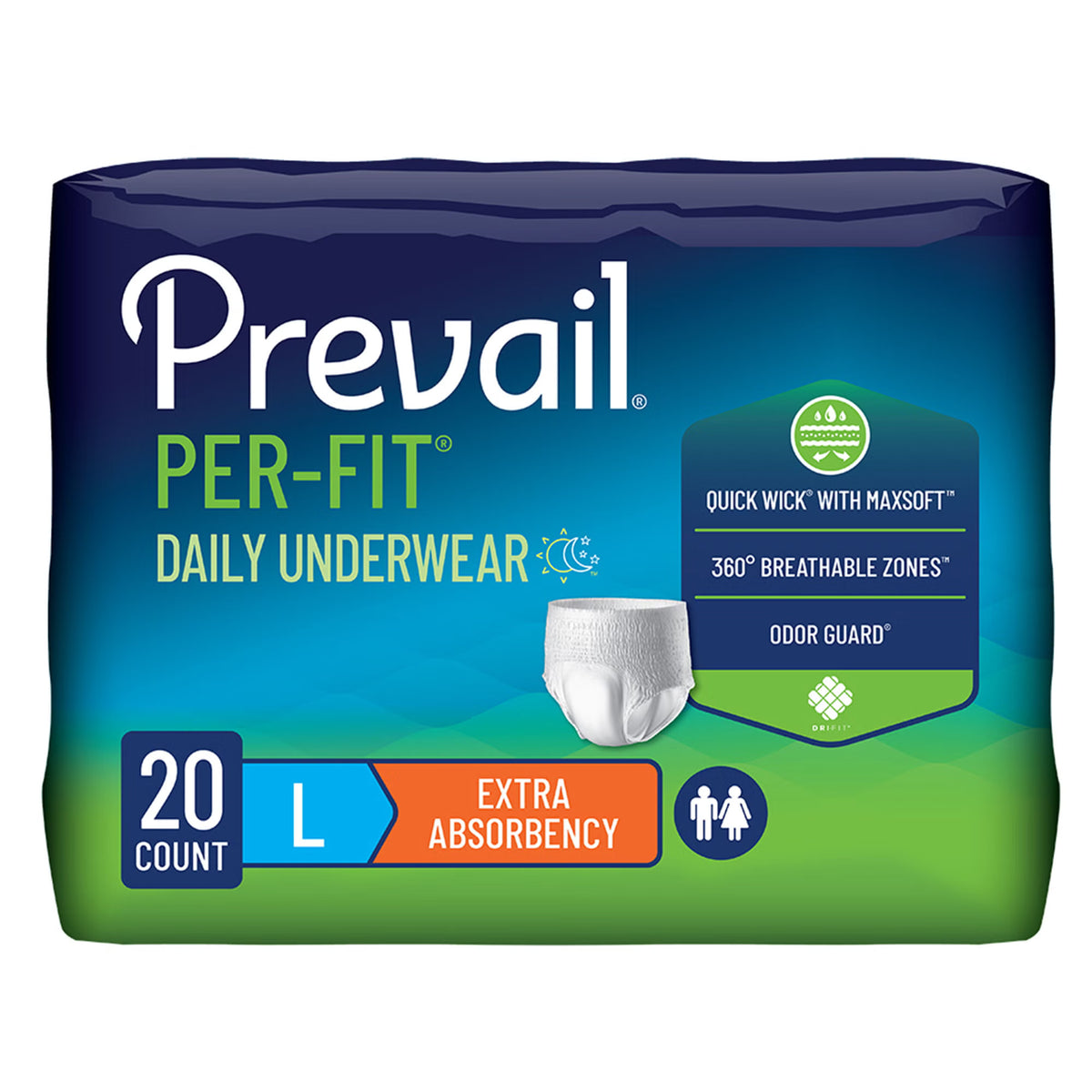 Prevail Per-Fit Daily Underwear, Extra Absorbency