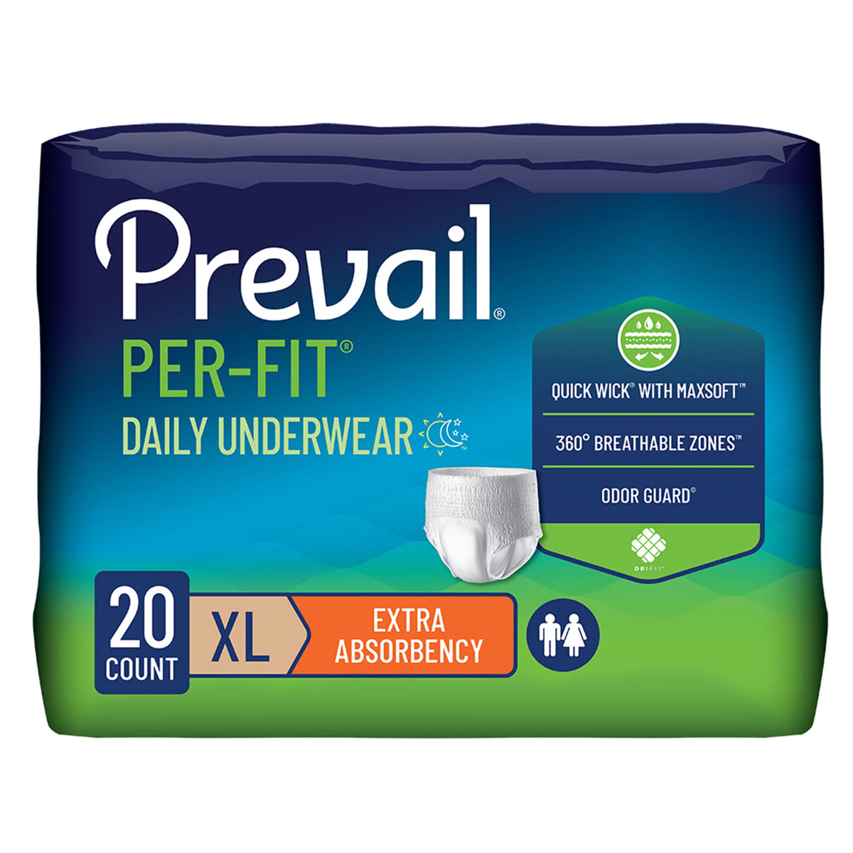 Prevail Per-Fit Daily Underwear, Extra Absorbency