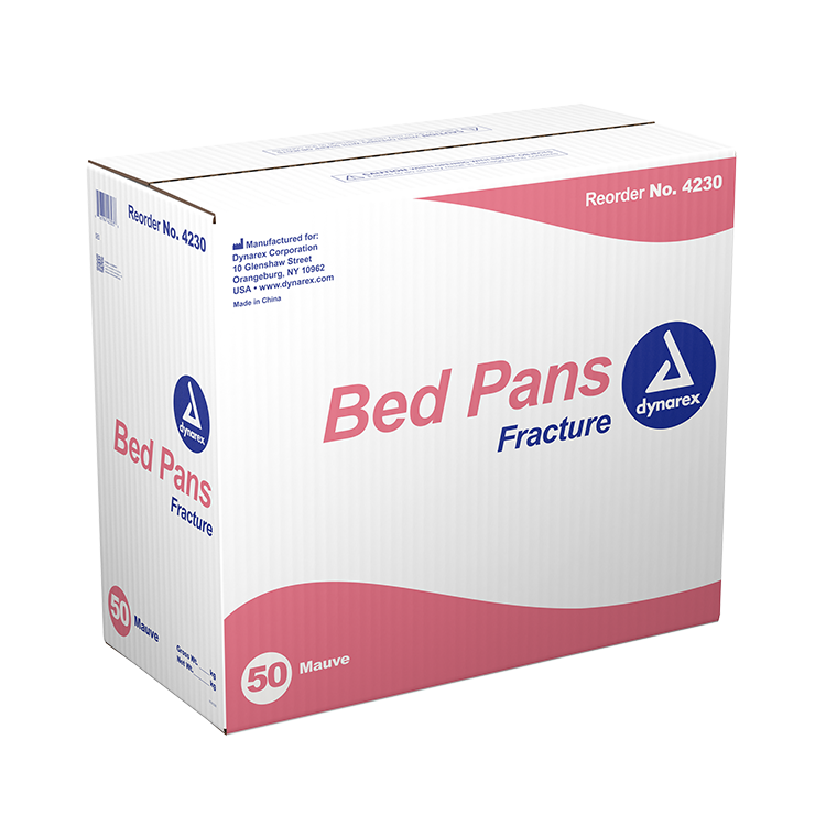 Image of Dynarex Bed Pan - Fracture, 1 qt., Mauve