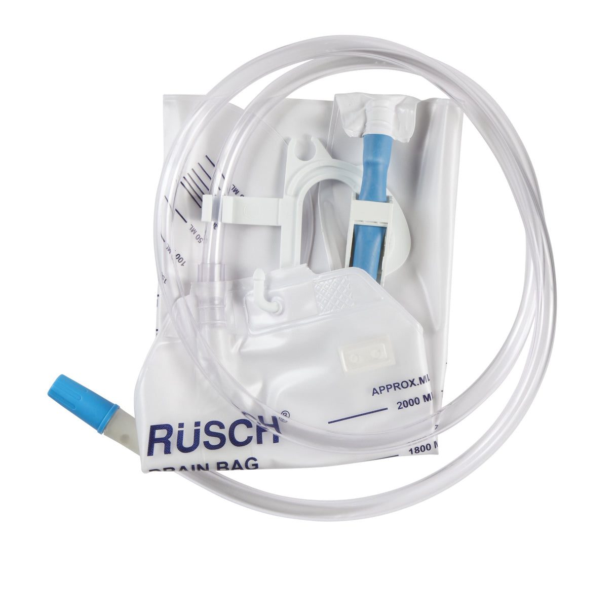 Image of Rusch Economy Urinary Drainage Bag with Anti-Reflux Valve, 2000 mL, Sterile