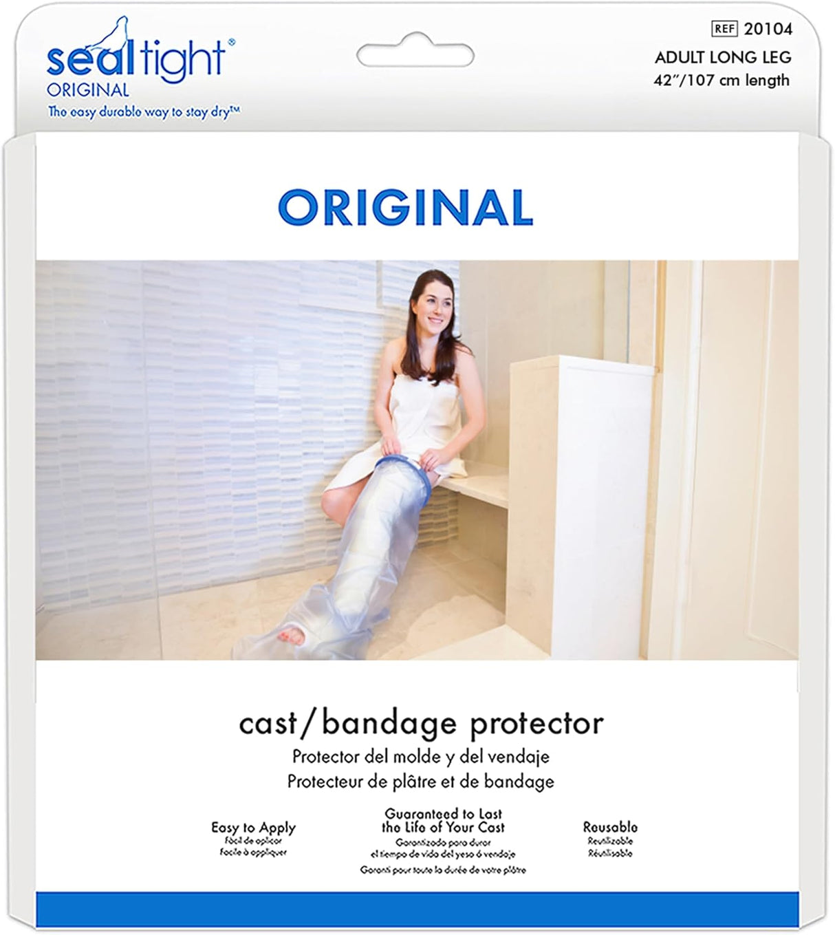 Image of Seal-Tight® Original Waterproof Adult Leg Cast Cover – Long Leg