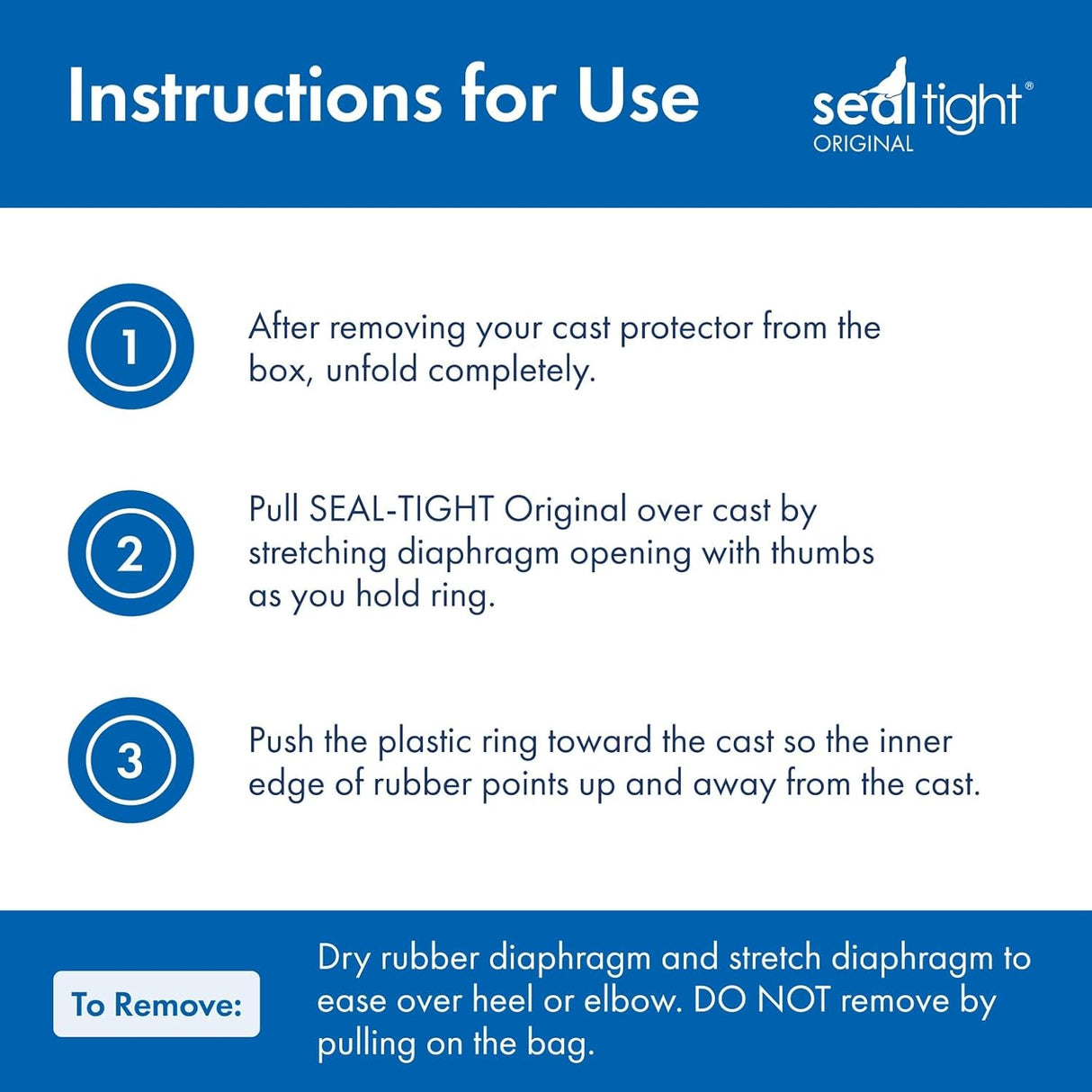 Image of Seal-Tight® Original Waterproof Adult Leg Cast Cover – Long Leg