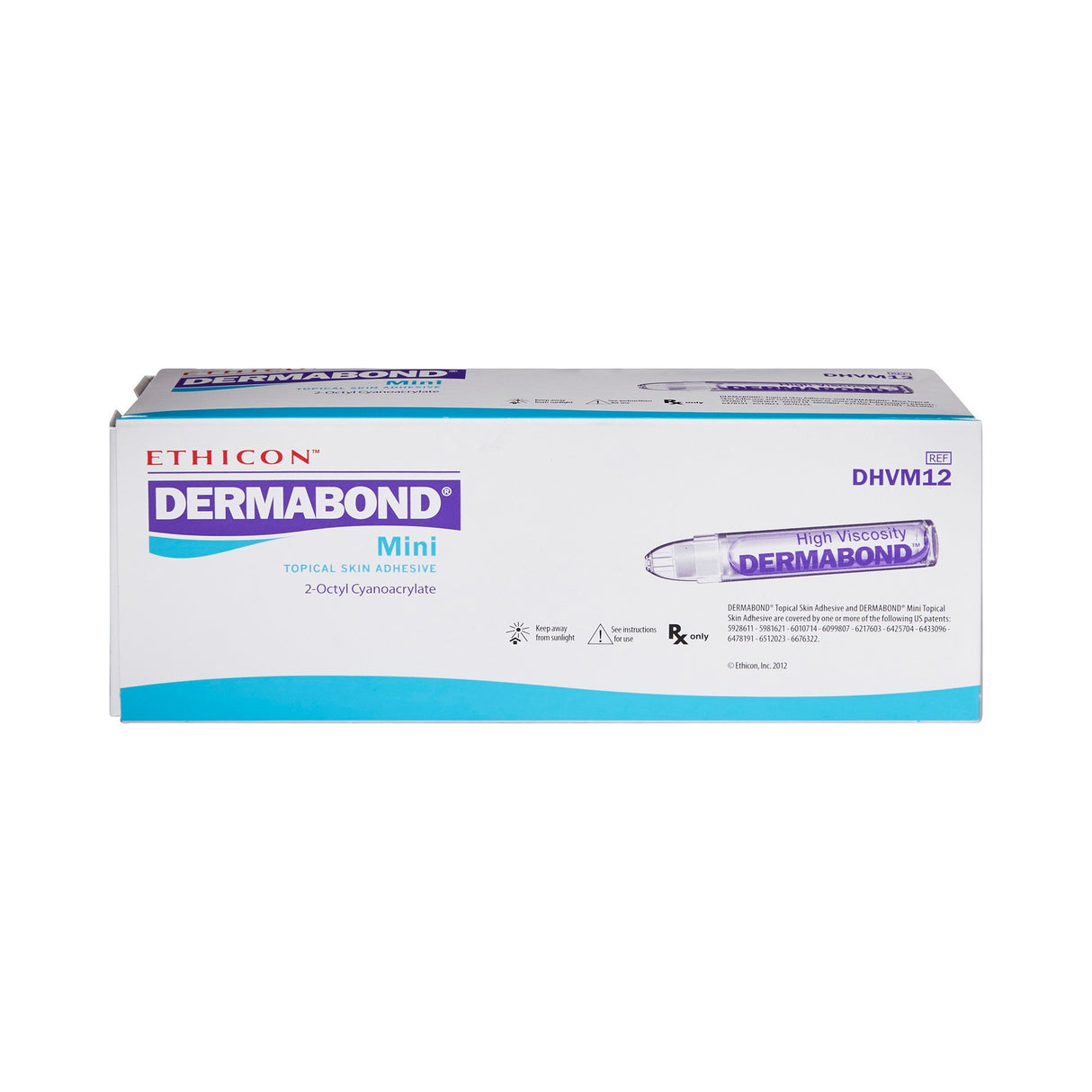 Image of Dermabond® Mini High Viscosity Skin Adhesive with Dome Tip – 0.36 mL (Box of 12)