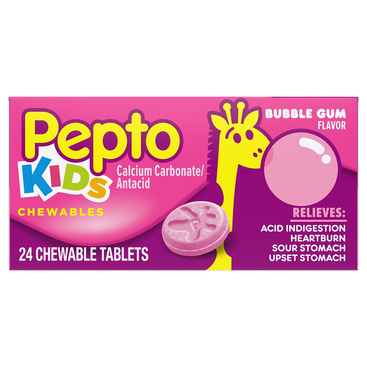 Image of Pepto Children's Chew Tabs, Bubblegum, 24 ct