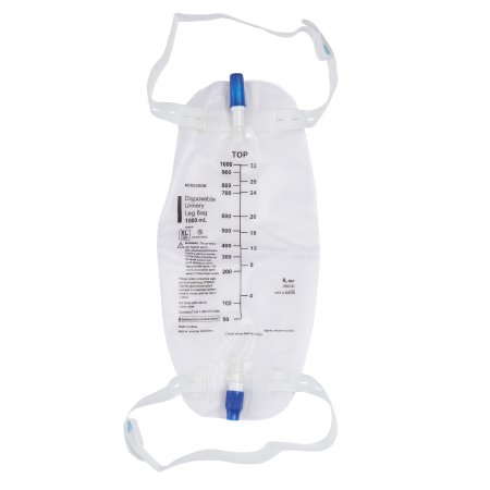 Image of McKesson Urinary Leg Bag Anti-Reflux Valve Sterile 1000 mL Vinyl