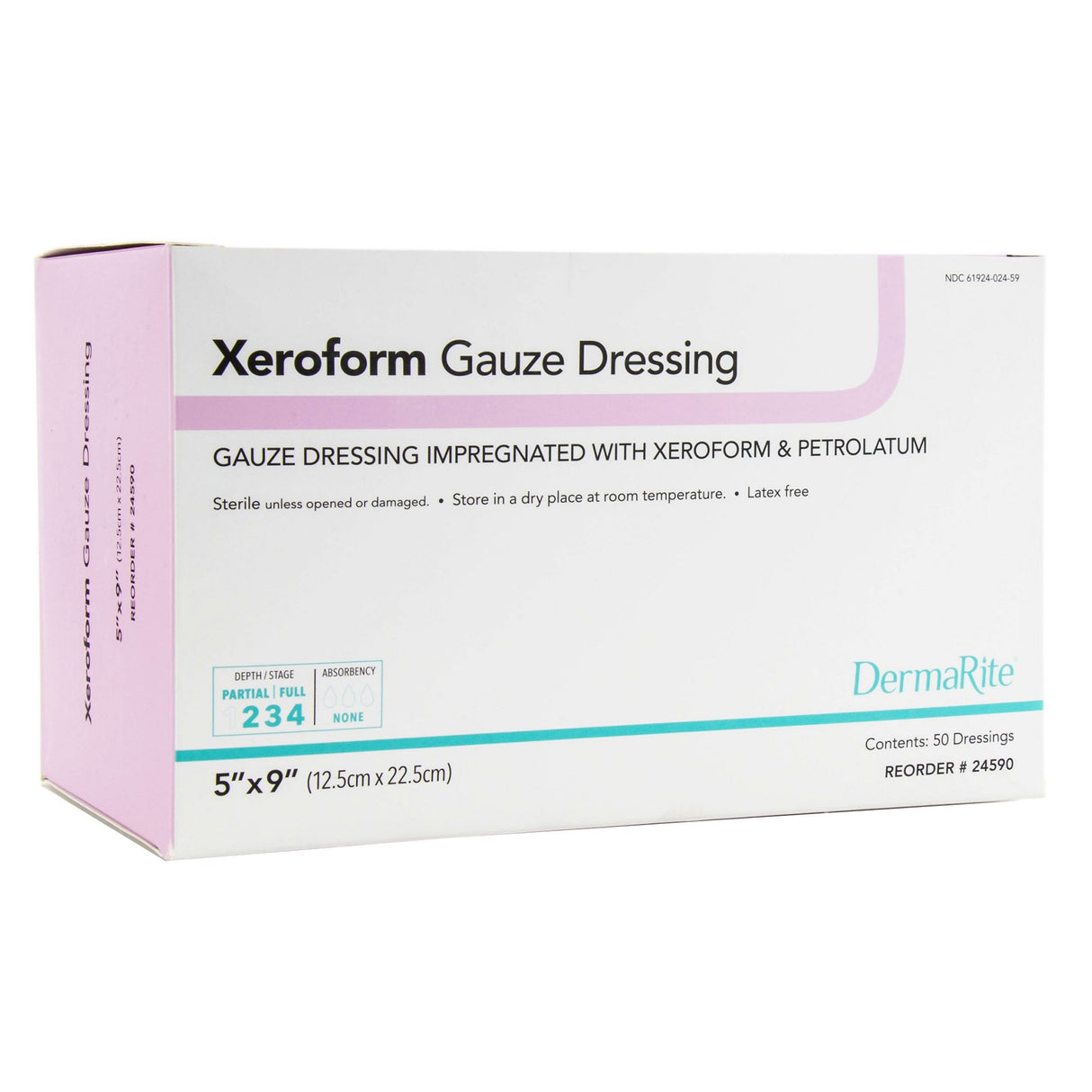 Image of Dermarite Xeroform Gauze Wound Dressing, 5" x 9"