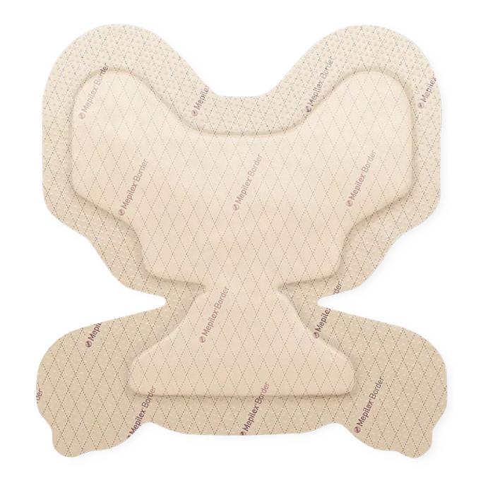 Image of Mepilex Border Heel Foam Wound Dressing, 22 cm x 23 cm