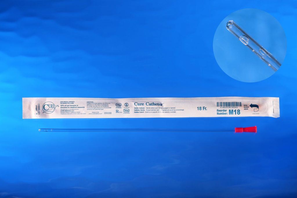 Image of Cure Catheter, Uncoated, Straight or Coude Tip, Male 16"