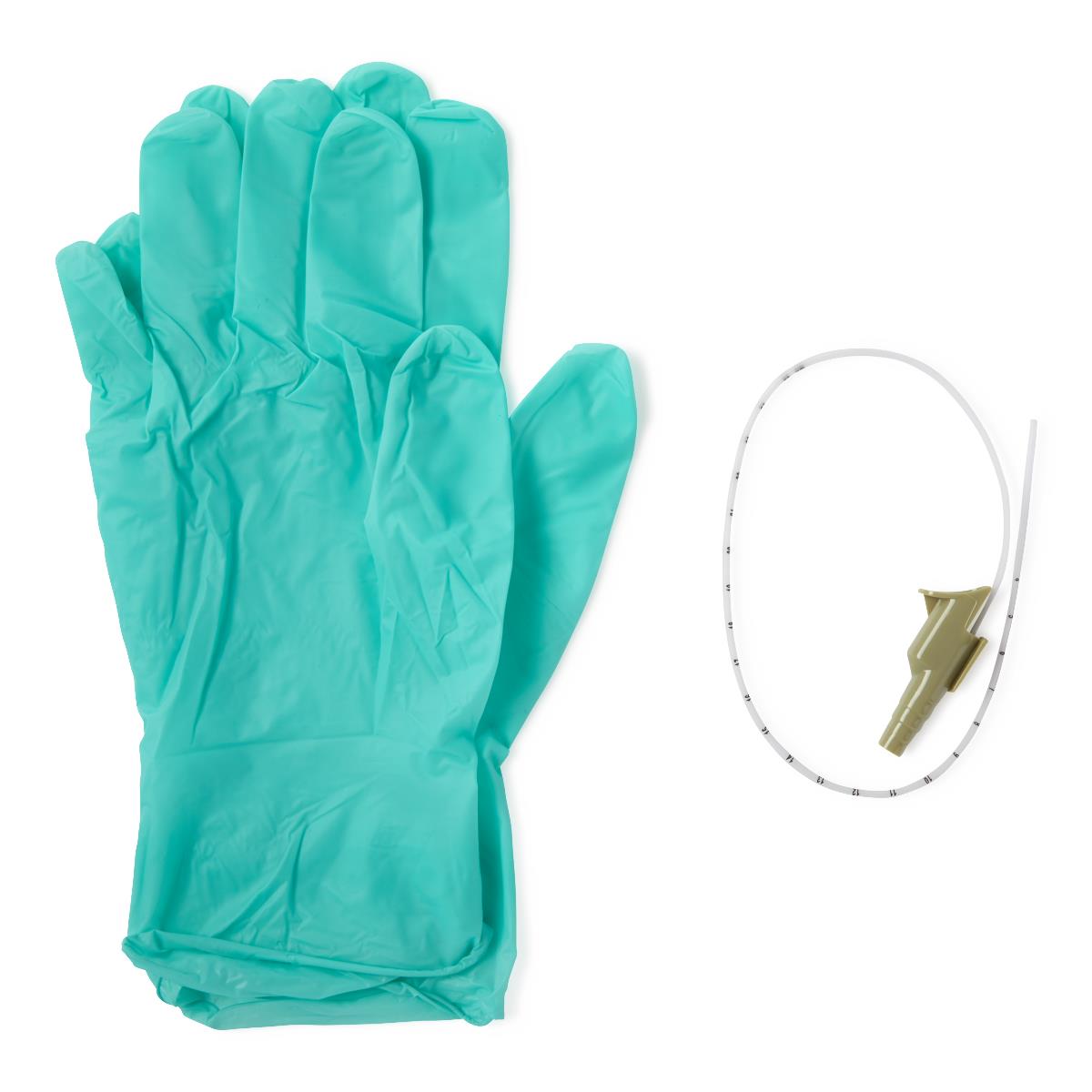 Image of Mini Suction Catheter Tray with Pair of Gloves, 6 Fr