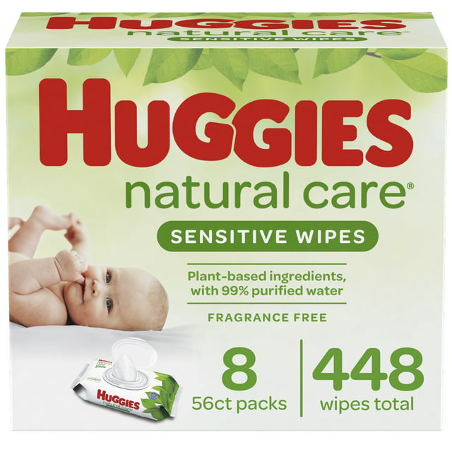 Image of Huggies® Natural Care® Baby Wipes, Fragrance-Free, 6-5/7" x 7-5/7"