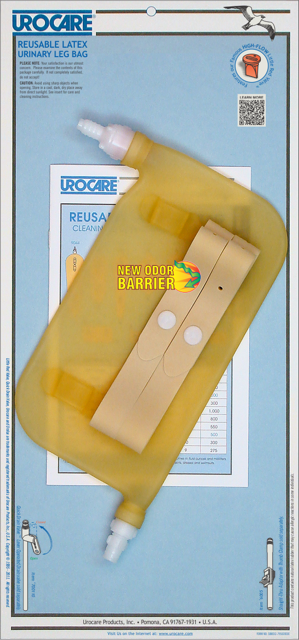 Image of Urocare Sport-Left Reusable Latex Leg Bag, Large 16 fl oz.