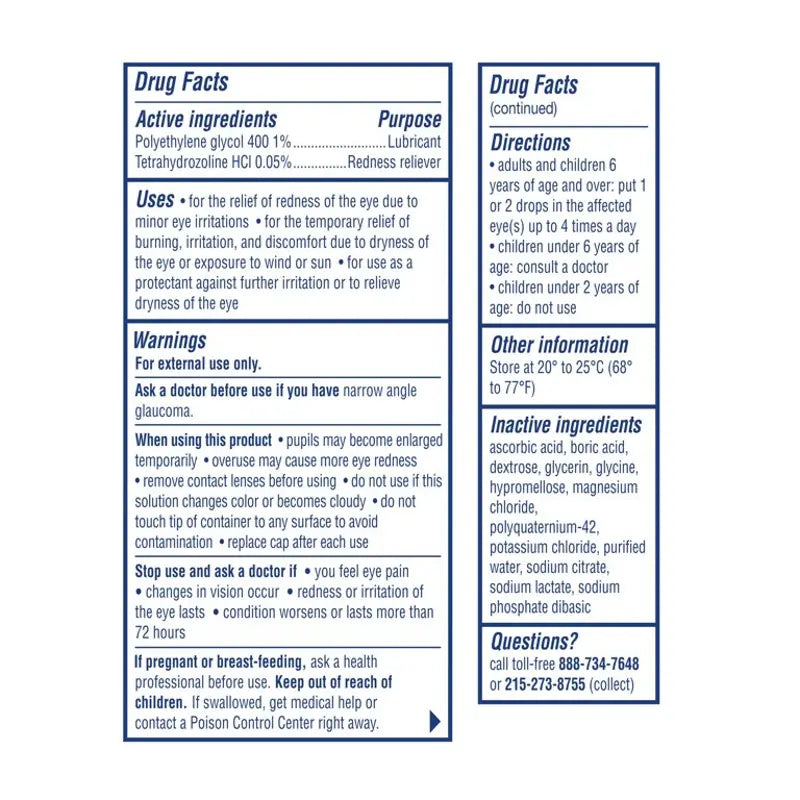 Image of Visine Red Eye Comfort Redness Reliever Drops, 0.5 fl oz