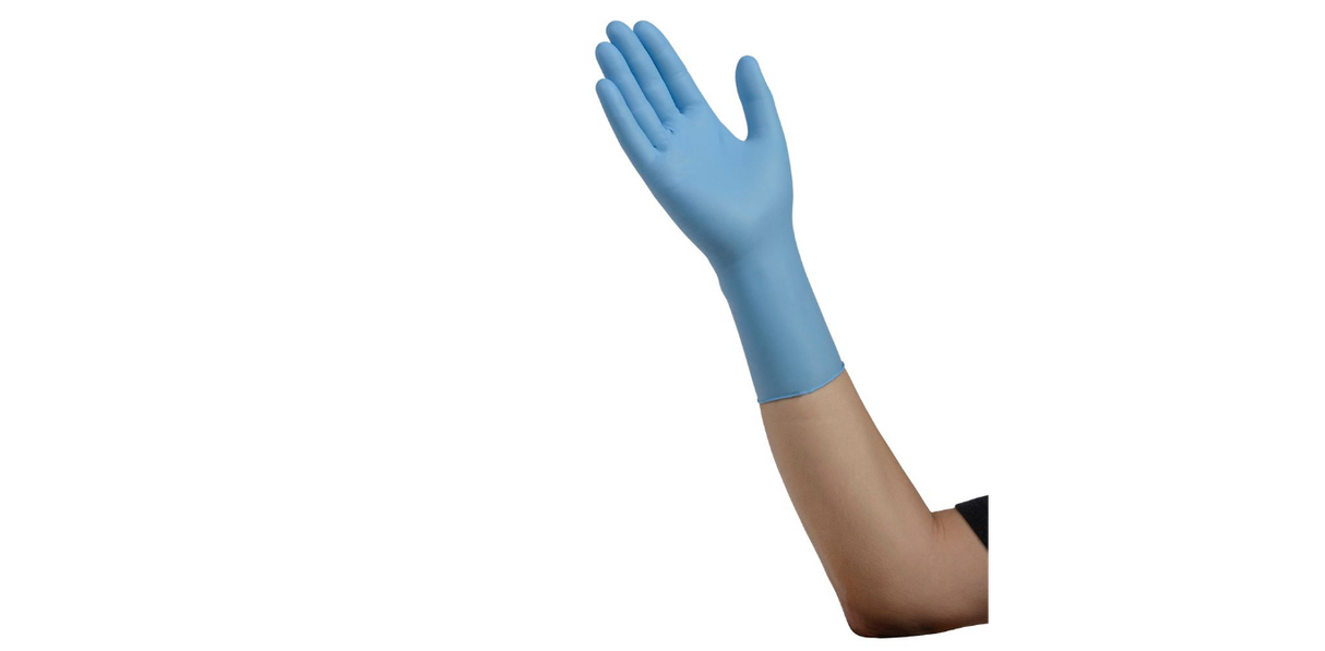 Image of Esteem Extended Cuff Powder-Free, Nitrile Exam Gloves, 12", Non-Sterile, X-Large, REPLACES 55N8854XP