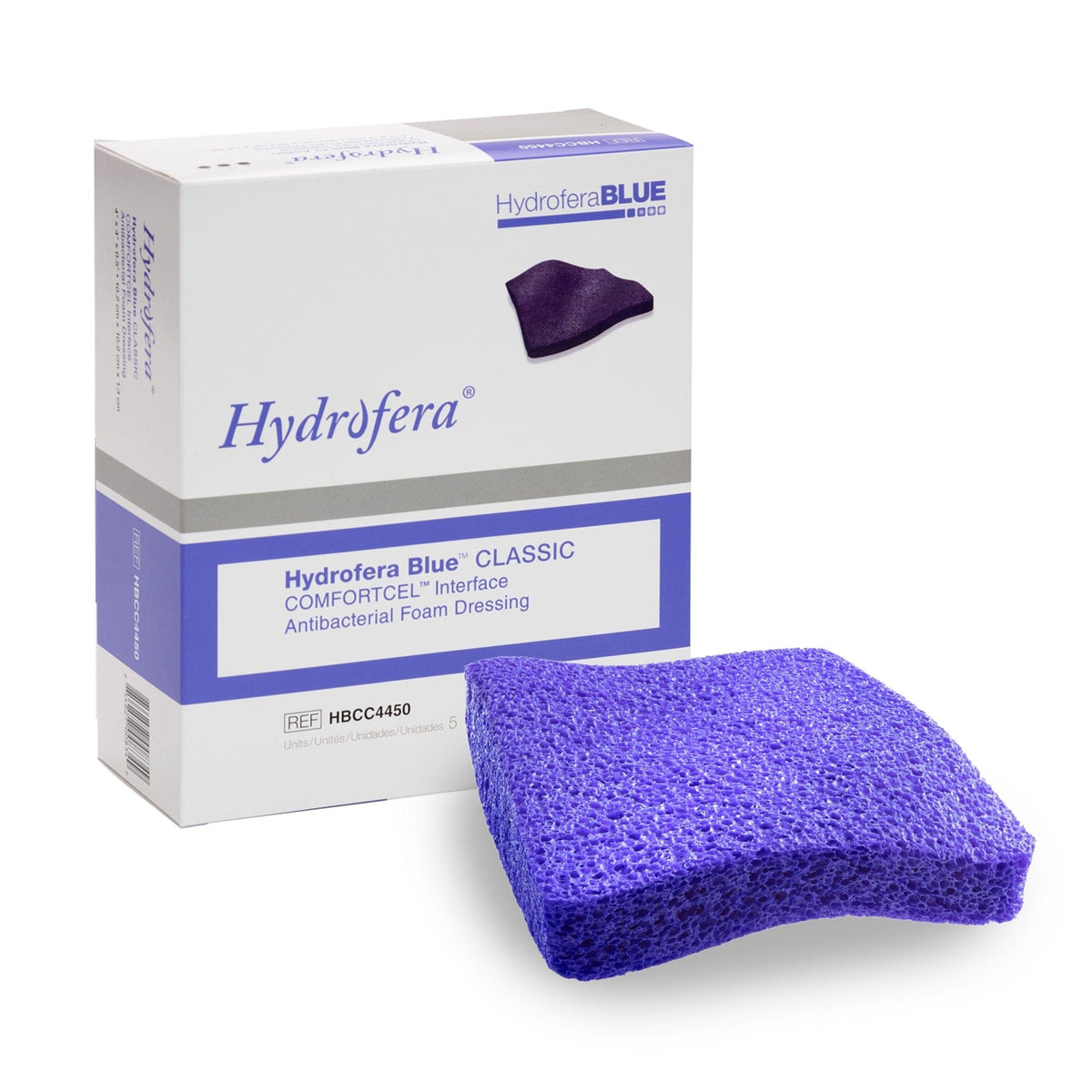 Hydrofera Hbcc4550 - Hydrofera Blue Comfortcel Interface, Foam Dressing, 4" X 5" X .5" Hydrofera Hbcc4550 - Hydrofera Blue Comfortcel Interface, Foam Dressing, 4" X 5" X .5"