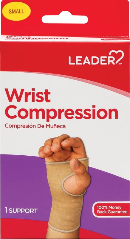 Image of Leader® Wrist Compression Support, Small, Beige