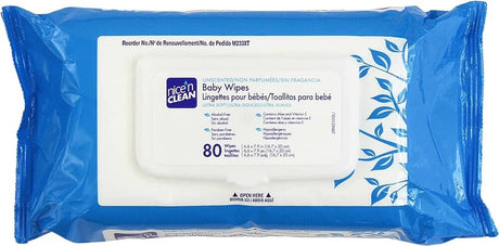 Image of Nice and Clean Baby Wipe Unscented 7" x 8", Sterile, Latex-free