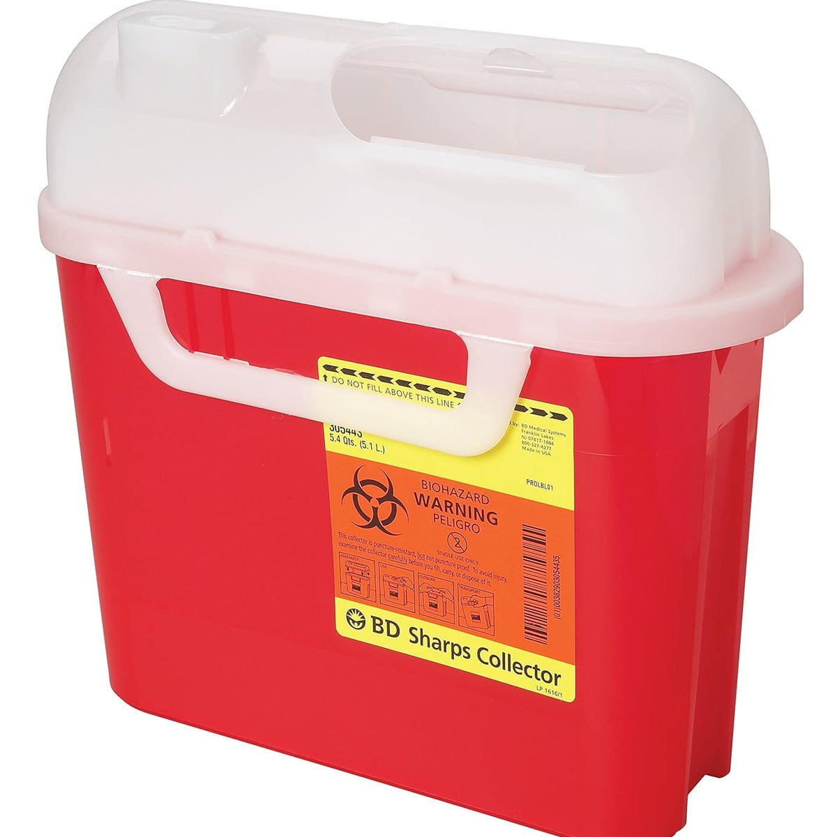 Sharps Container BD Gardian Red Base 11 7 10 H X 16 3 5 W X 4 1 2 D I sharps-container-bd-gardian-red-base-11-7-10-h-x-16-3-5-w-x-4-1-2-d-i