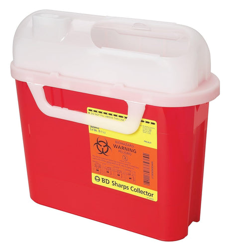 Image of Sharps Container BD™ Gardian Red Base 11-7/10 H X 16-3/5 W X 4-1/2 D Inch Horizontal Entry 1.35 Gallon