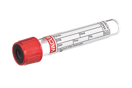 Image of VACUETTE® Blood Collection Tube, CAT Serum Clot Activator, Non-Ridged, Red Cap