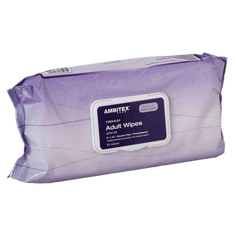 Image of Ambitex® Adult Wipes, 9" x 13" White