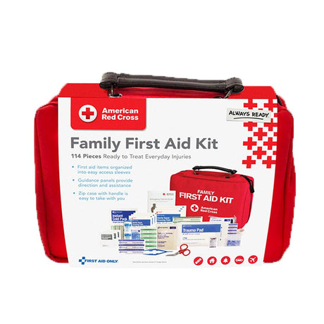 Image of American Red Cross Deluxe Family First Aid Kit, Soft/Large, 114 pc