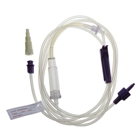 Image of Amsino AMSure® Enteral Feeding Pump Spike Set, with ENFit® And Transition Connectors