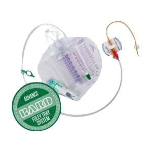 Image of Bard Advance LubriCath® Coude Foley Catheter Tray with 350mL Urine Meter 18Fr