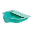 Image of Bariatric Bed Pan with Anti-splash 15" x 14-1/4" W x 3" H, Mint Green, Plastic