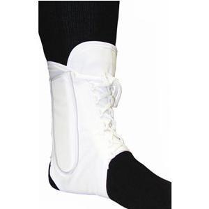 Image of Bell-Horn Lightweight Lace-Up Canvas Ankle Brace, Medium 8-1/2" - 10'' Waist, White