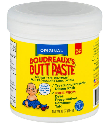 Image of Boudreaux's Butt Paste® Paste Jar 16 oz, Diaper Rash Ointment (6 Count)