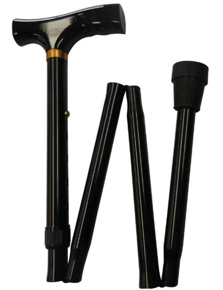 Image of Cardinal Health™ Adjustable Folding Cane, 250 lb Capacity, Black
