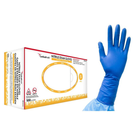 Image of Cardinal Health™ Esteem® Nitrile Chemotherapy Glove, Powder-Free, 7.1mil Thick, Small, Dark Blue