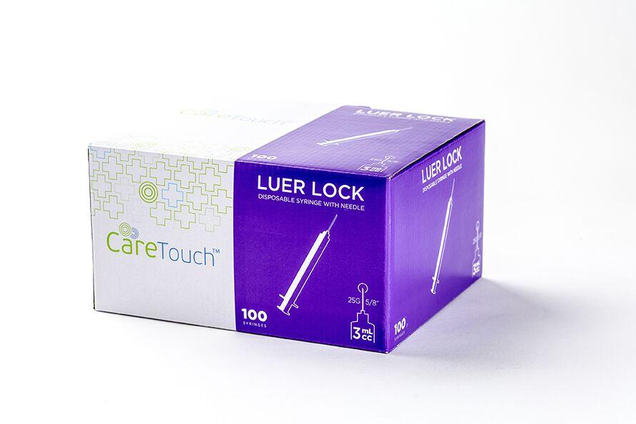 Image of CareTouch Syringes Luer Lock, 3ml 25G X 5/8"