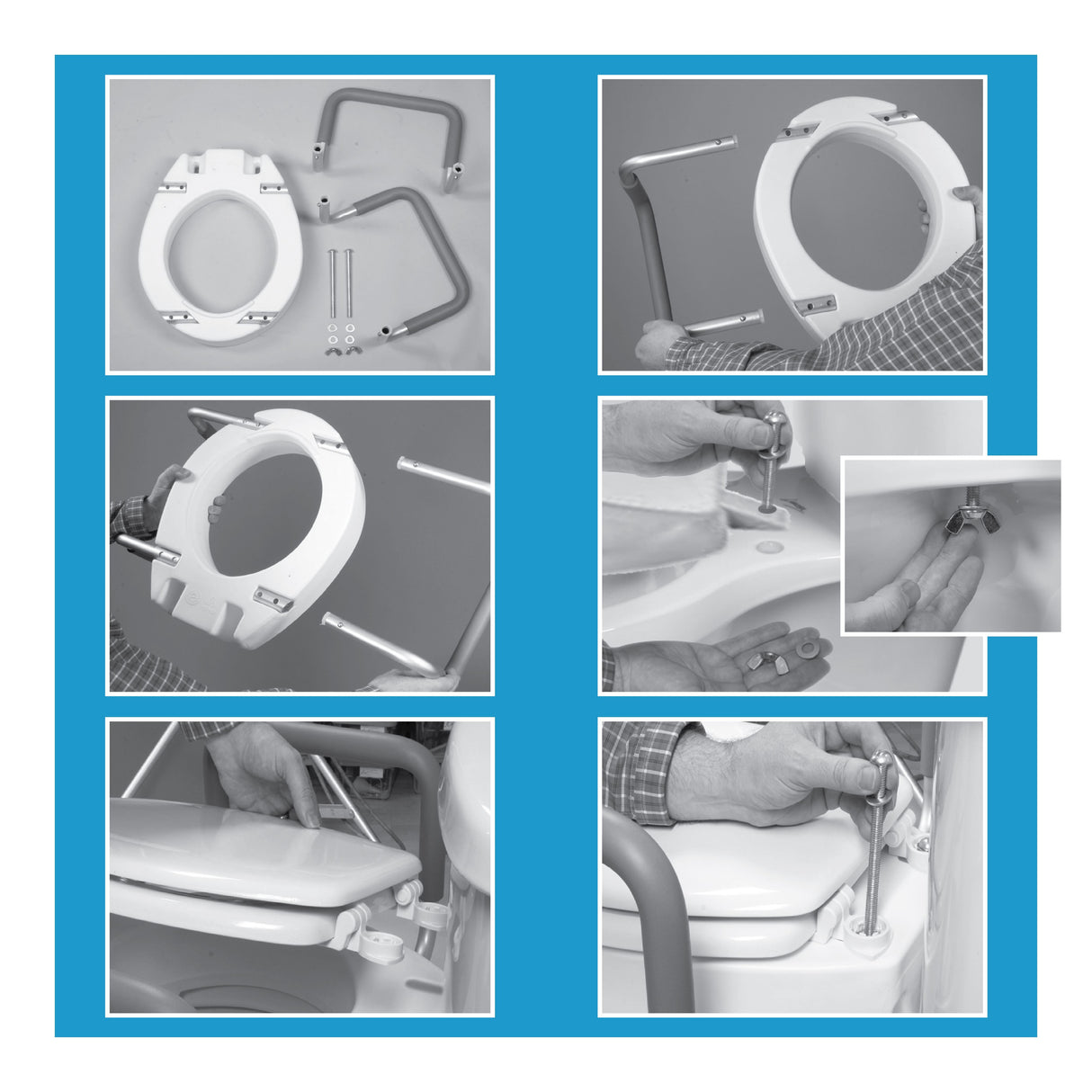 Image of Carex Toilet Seat Elevator with Handles for Standard Toilet Seats