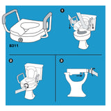 Image of Carex® E-Z Locking Raised Toilet Seat With Armrests