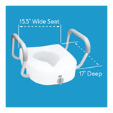 Image of Carex® E-Z Locking Raised Toilet Seat With Armrests