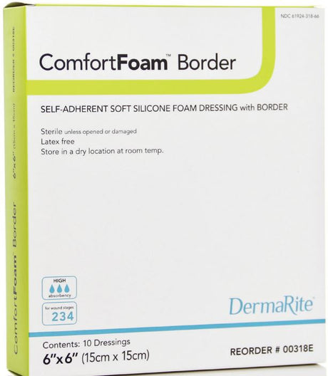 Image of ComfortFoam Border Self-Adherent Soft Silicone Foam Dressing