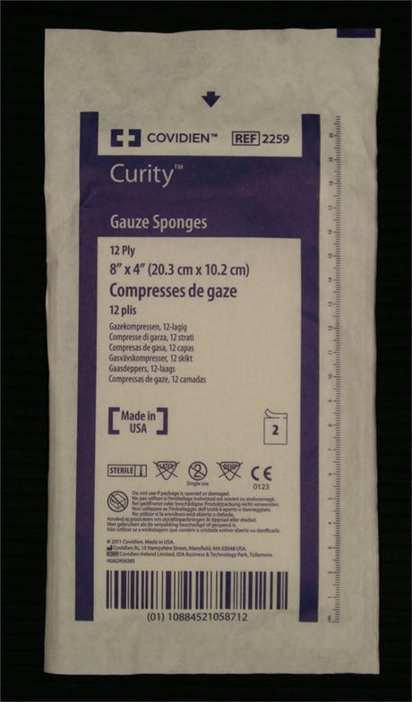 Image of Curity Gauze Sponge, 4" x 8", Sterile 2's, Peel Back Package, USP Type VII - Replaces 55CSG4812S