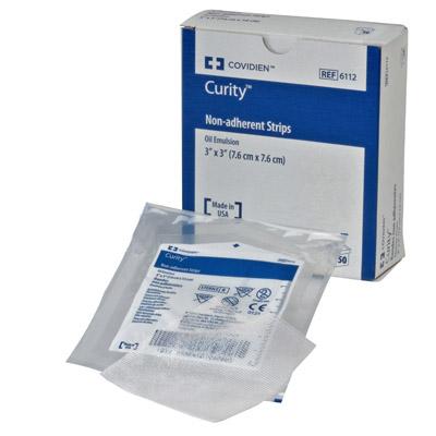 Image of Curity Non-Adhering Oil Emulsion Dressing 3" x 3"