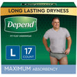 Image of Depend FIT-FLEX Incontinence Underwear for Men, Maximum Absorbency, L, Gray