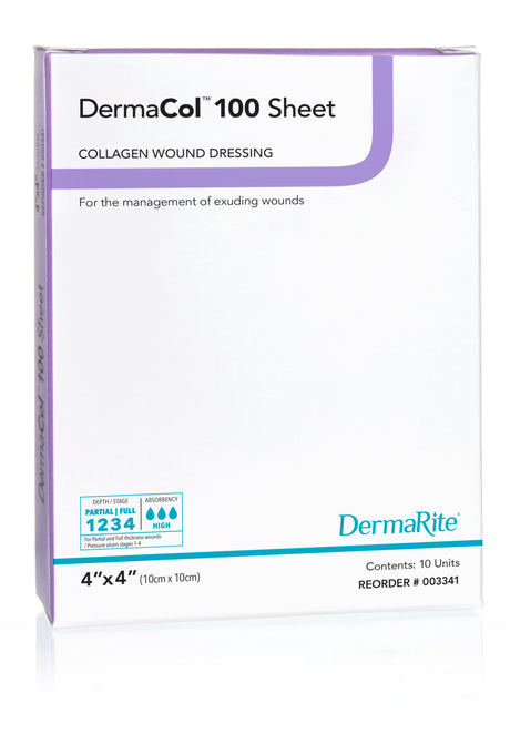 Image of DermaCol 100 Type 1 Bovine Collagen Sheet Wound Dressing