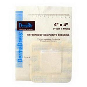 Image of Dermarite DermaDress® Waterproof Composite Wound Dressing 6" x 6" Square, Non- woven , Low Adherent, Sterile