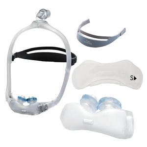 Image of DreamWear Gel Nasal Pillow CPAP Mask with Small Single Cushion, Small Frame and Headgear