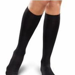 Image of Ease by Therafirm Women's Opaque Knee-High Support Socks, 20-30 mmHg, Closed Toe, Black, Large Short