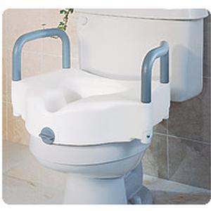 Image of Elevated Toilet Seat with Handles 250 lbs.