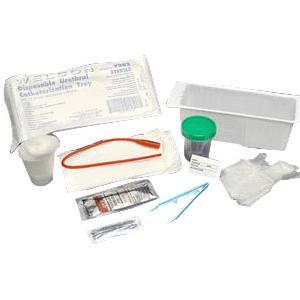 Image of Nurse Assist Female Urethral Catheter Kit with 8Fr Catheter, Plastic Wallet, PVP Swabsticks, Gloves, Sterile